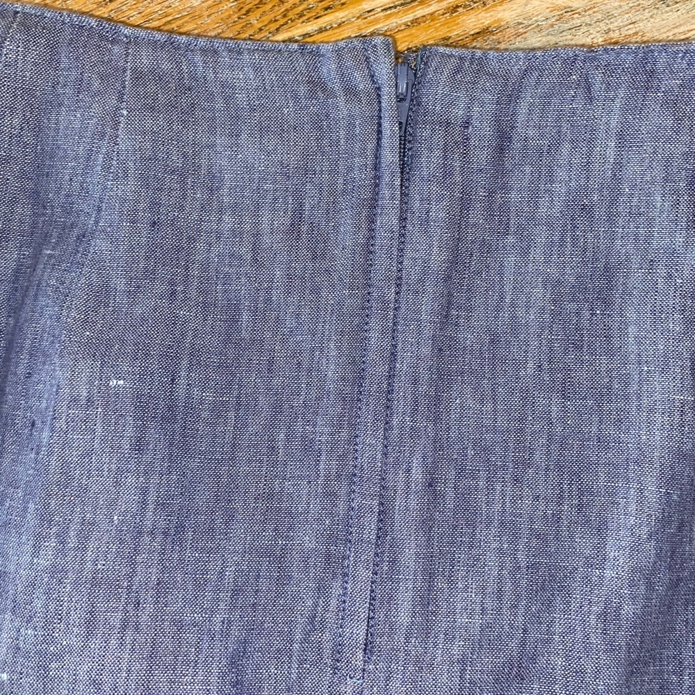 Talbots 100% Linen Wrap Style Side Button Skirt - image 5